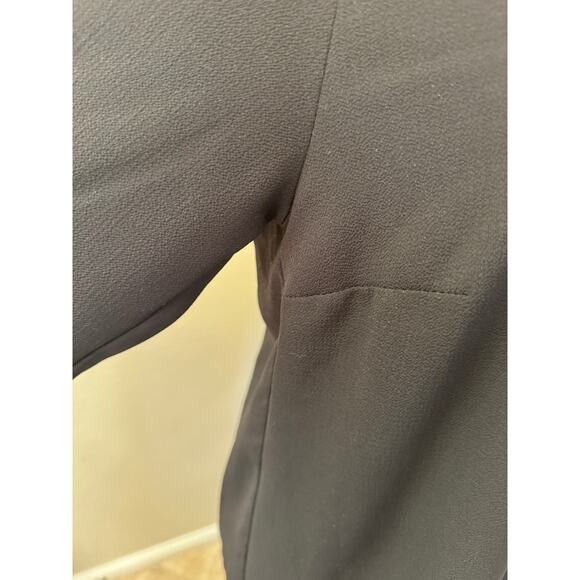 Meraki Black Long Sleeve Flutter Blouse Top Rhinestone Neckline Size M - Picture 5 of 10